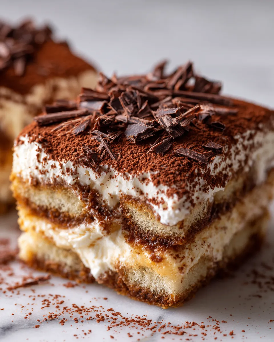 Delicious Easy Tiramisu recipe with coffee-soaked ladyfingers and creamy mascarpone, perfect for holiday gatherings and celebrations.