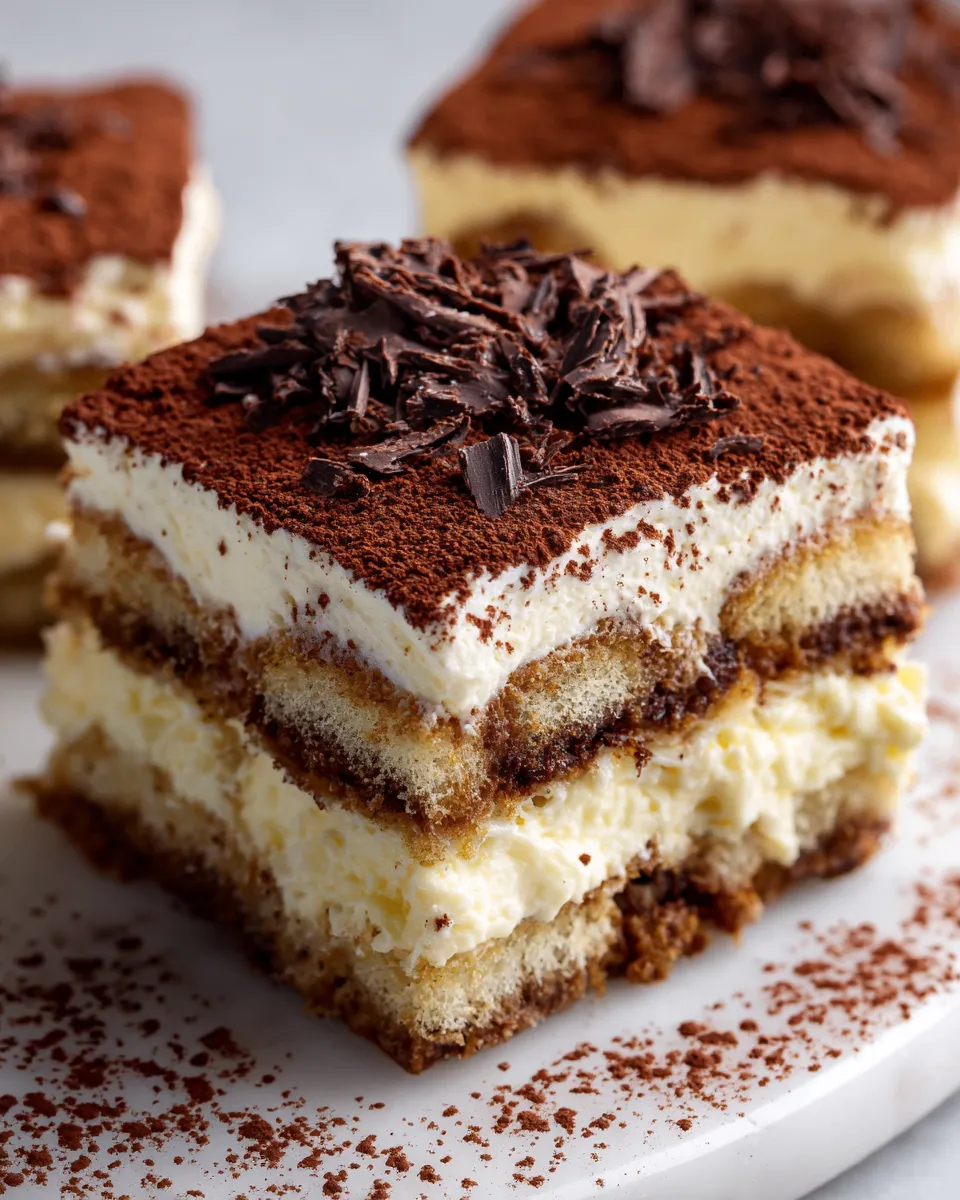 Delicious Easy Tiramisu recipe with coffee-soaked ladyfingers and creamy mascarpone, perfect for holiday gatherings and celebrations.