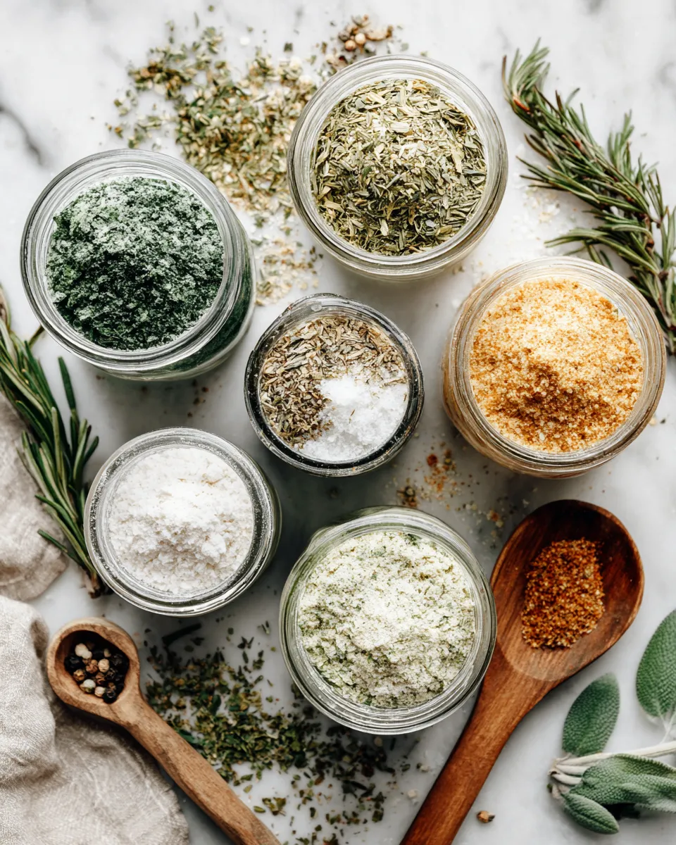Homemade ranch seasoning mix recipe with dried herbs and buttermilk powder, perfect for enhancing dips and roasted dishes.