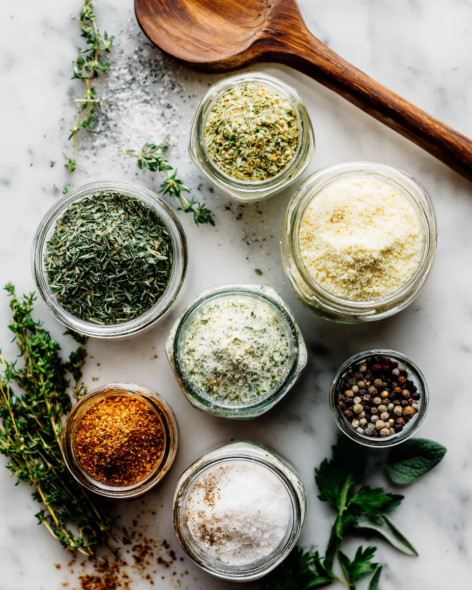 Homemade ranch seasoning mix recipe with dried herbs and buttermilk powder, perfect for enhancing dips and roasted dishes.