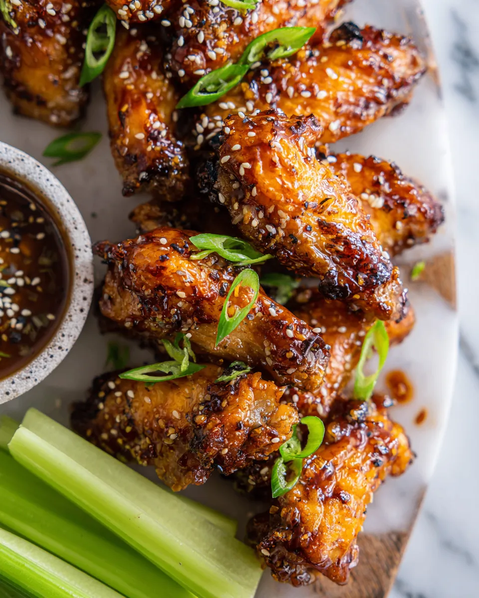 Slow Cooker Honey Garlic Glazed Wings recipe with sticky sweetness and savory flavor, perfect for gatherings.
