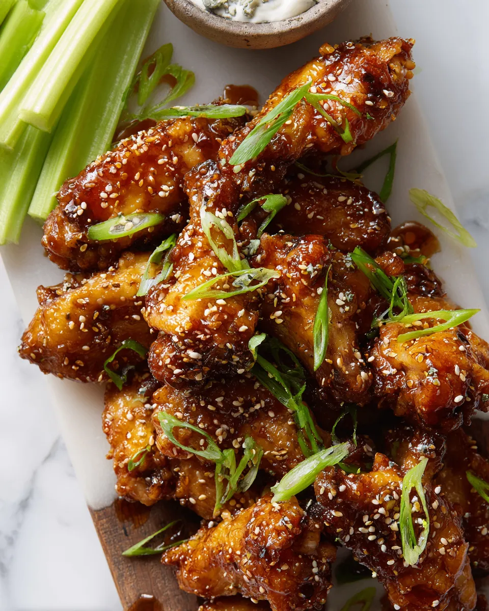 Slow Cooker Honey Garlic Glazed Wings recipe with sticky sweetness and savory flavor, perfect for gatherings.