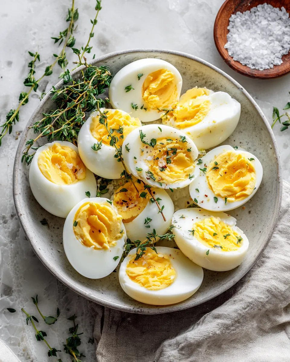 Perfectly cooked Instant Pot hard boiled eggs, quick recipe for easy peeling and delicious snacks.