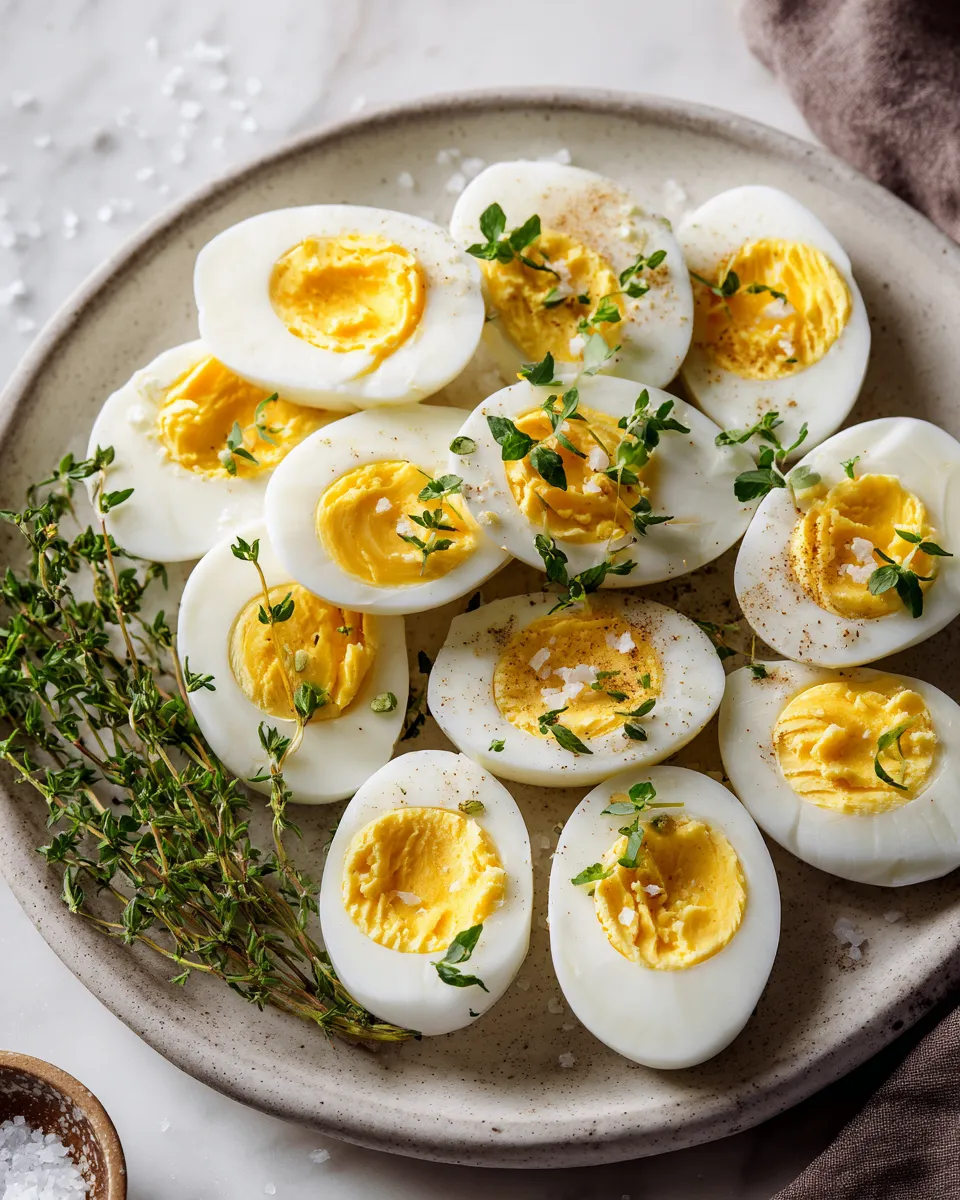 Perfectly cooked Instant Pot hard boiled eggs, quick recipe for easy peeling and delicious snacks.