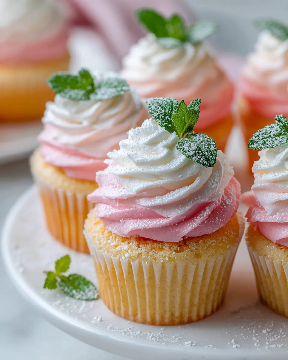 Ombre Vanilla Cupcakes - festive treat with layers of vanilla and whipped buttercream, perfect for Thanksgiving and Christmas celebrations.