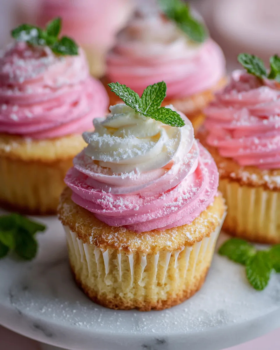 Ombre Vanilla Cupcakes - festive treat with layers of vanilla and whipped buttercream, perfect for Thanksgiving and Christmas celebrations.