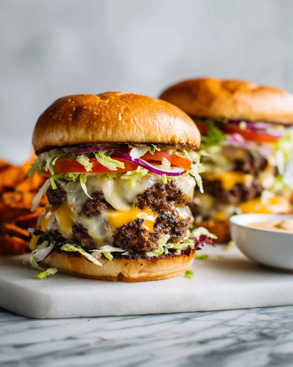 Quick and cheesy Queso Burgers topped with melted queso, ready in 30 minutes, perfect for festive gatherings.