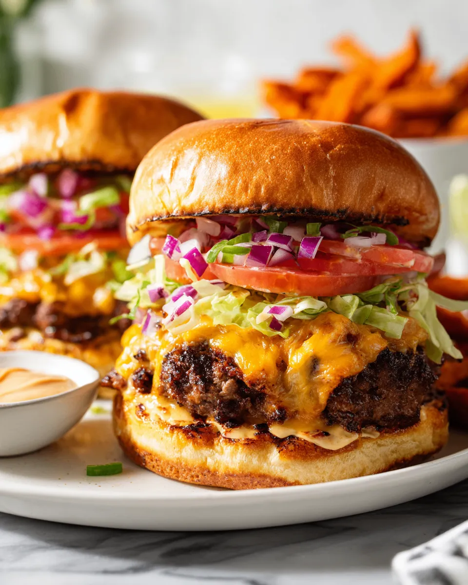 Quick and cheesy Queso Burgers topped with melted queso, ready in 30 minutes, perfect for festive gatherings.
