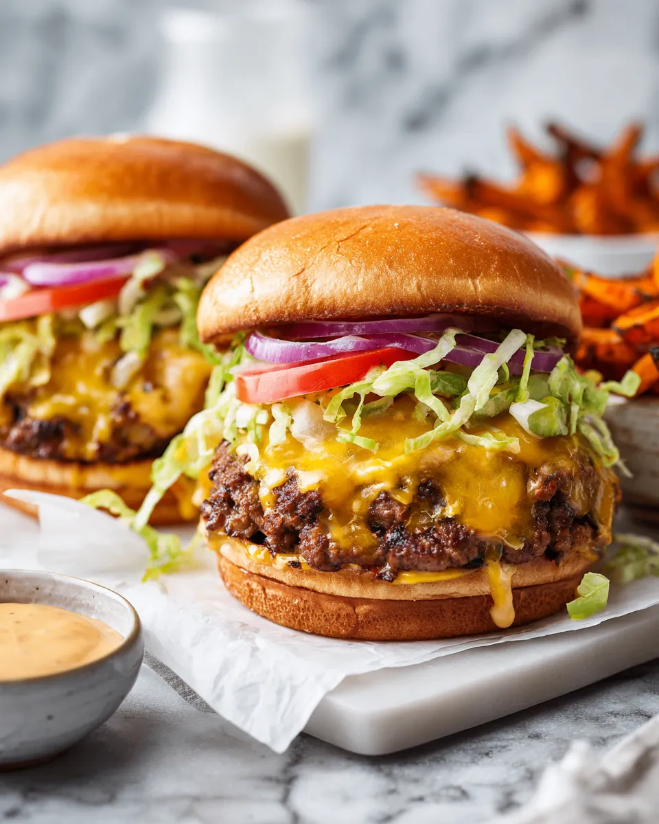 Quick and cheesy Queso Burgers topped with melted queso, ready in 30 minutes, perfect for festive gatherings.