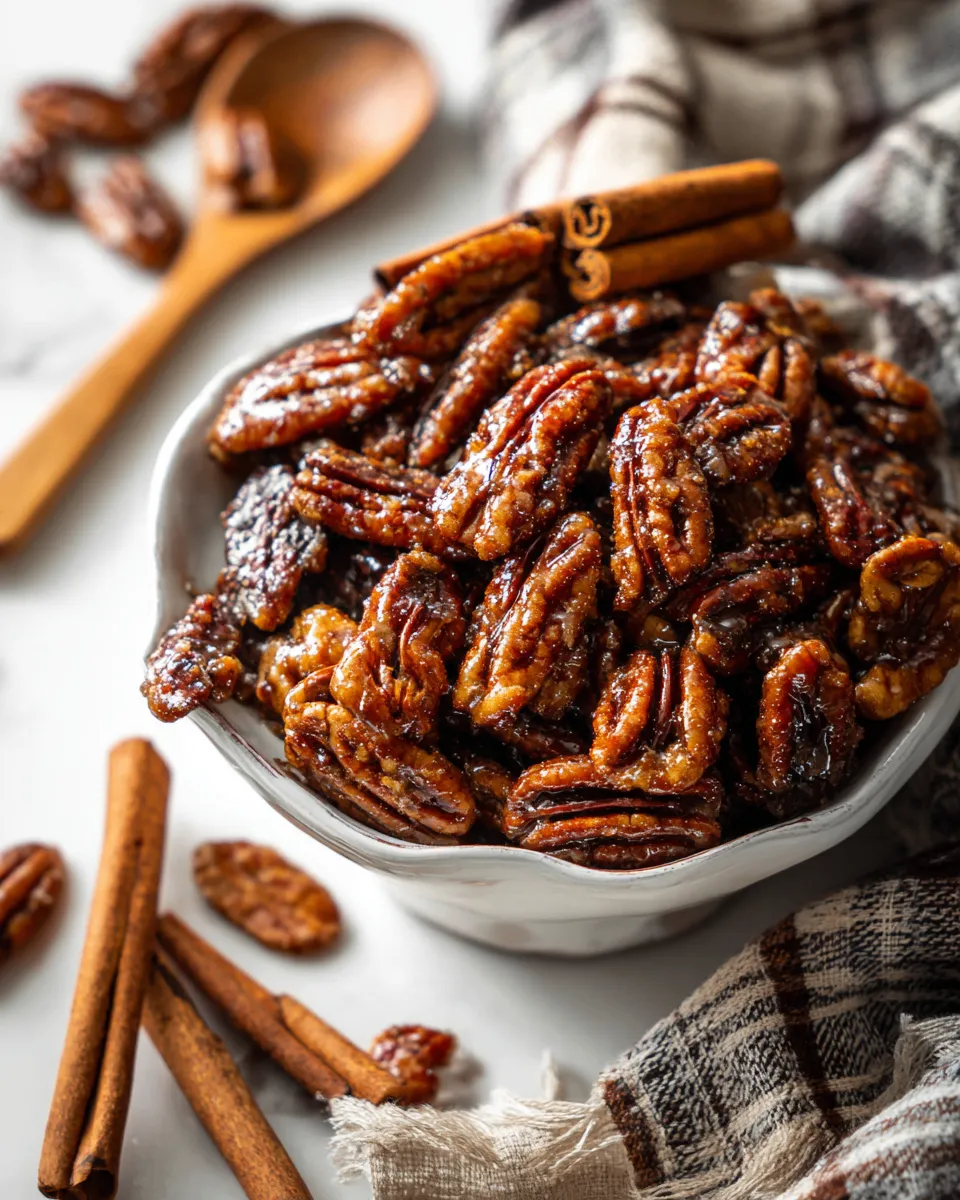 Slow Cooker Cinnamon Pecans recipe for the holidays, easy and delicious nutty treat, perfect for gatherings.