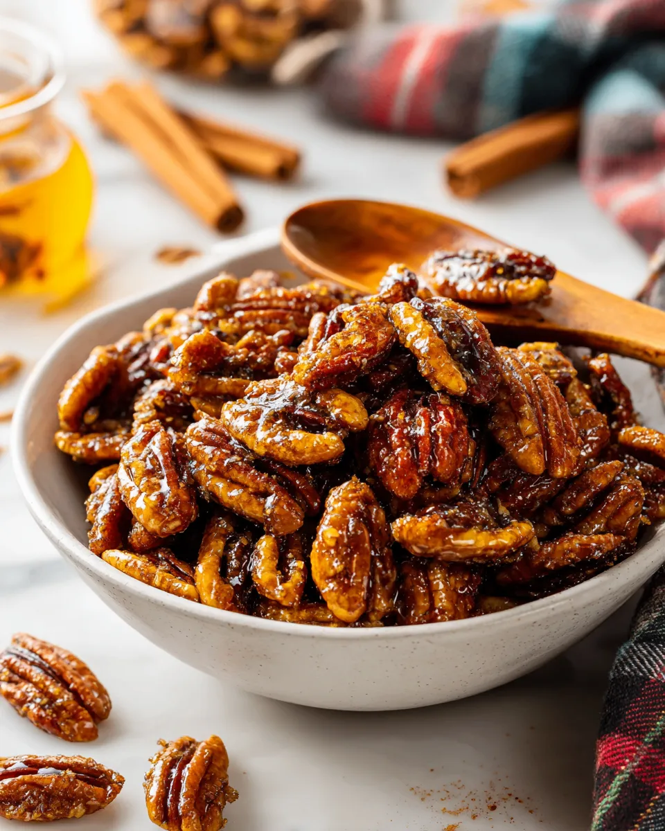 Slow Cooker Cinnamon Pecans recipe for the holidays, easy and delicious nutty treat, perfect for gatherings.