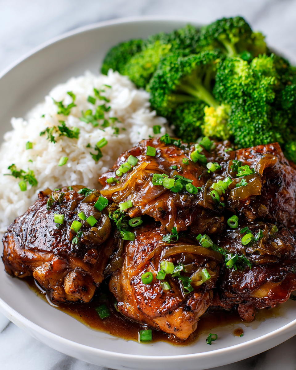Slow Cooker Honey Soy Chicken served with garnishes, a sweet and savory dish perfect for holiday meals.