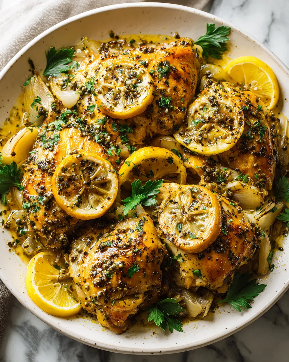 Slow cooker lemon pepper chicken recipe with tender chicken thighs and zesty marinade, perfect for comforting meals.