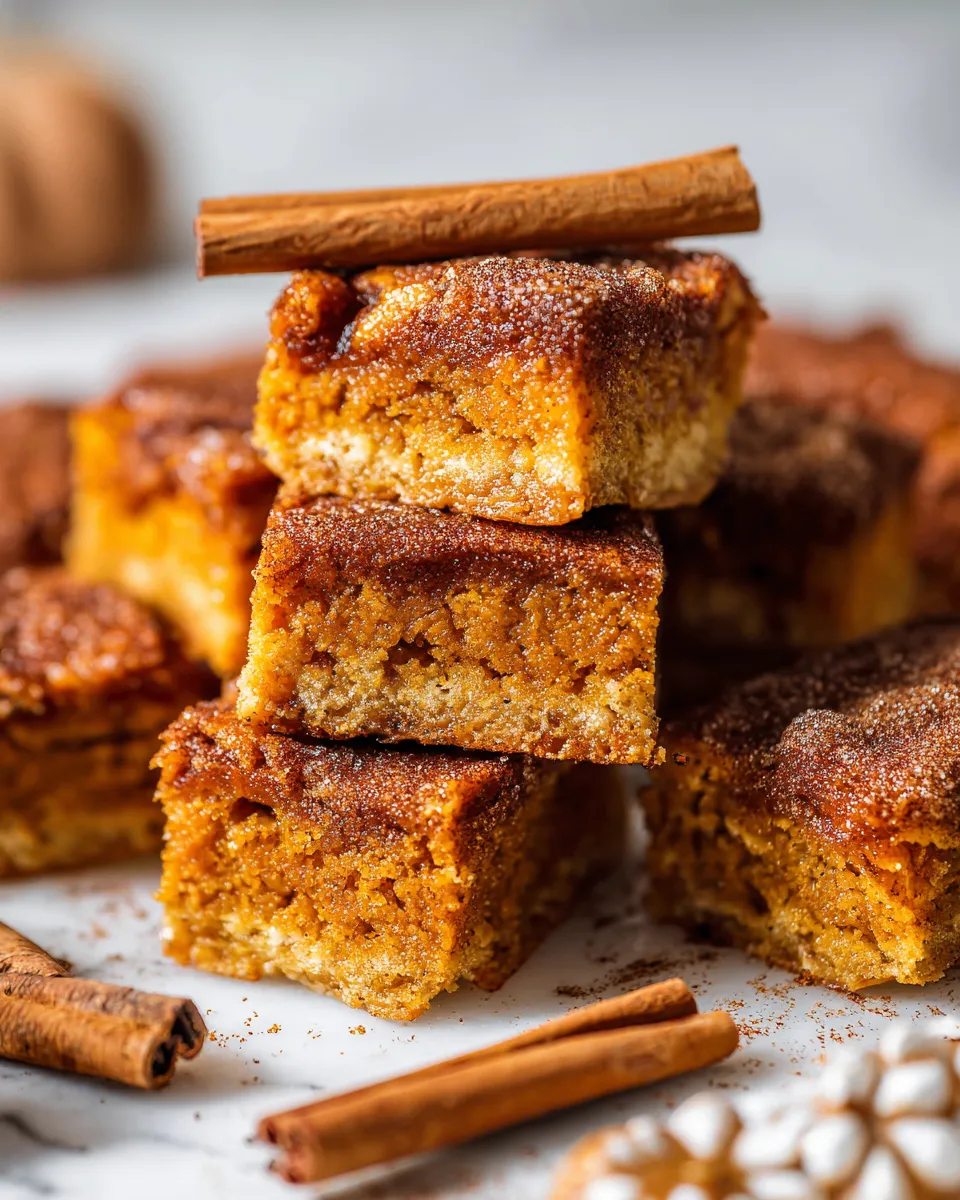 Snickerdoodle Blondies in a baking dish, perfect holiday dessert recipe.