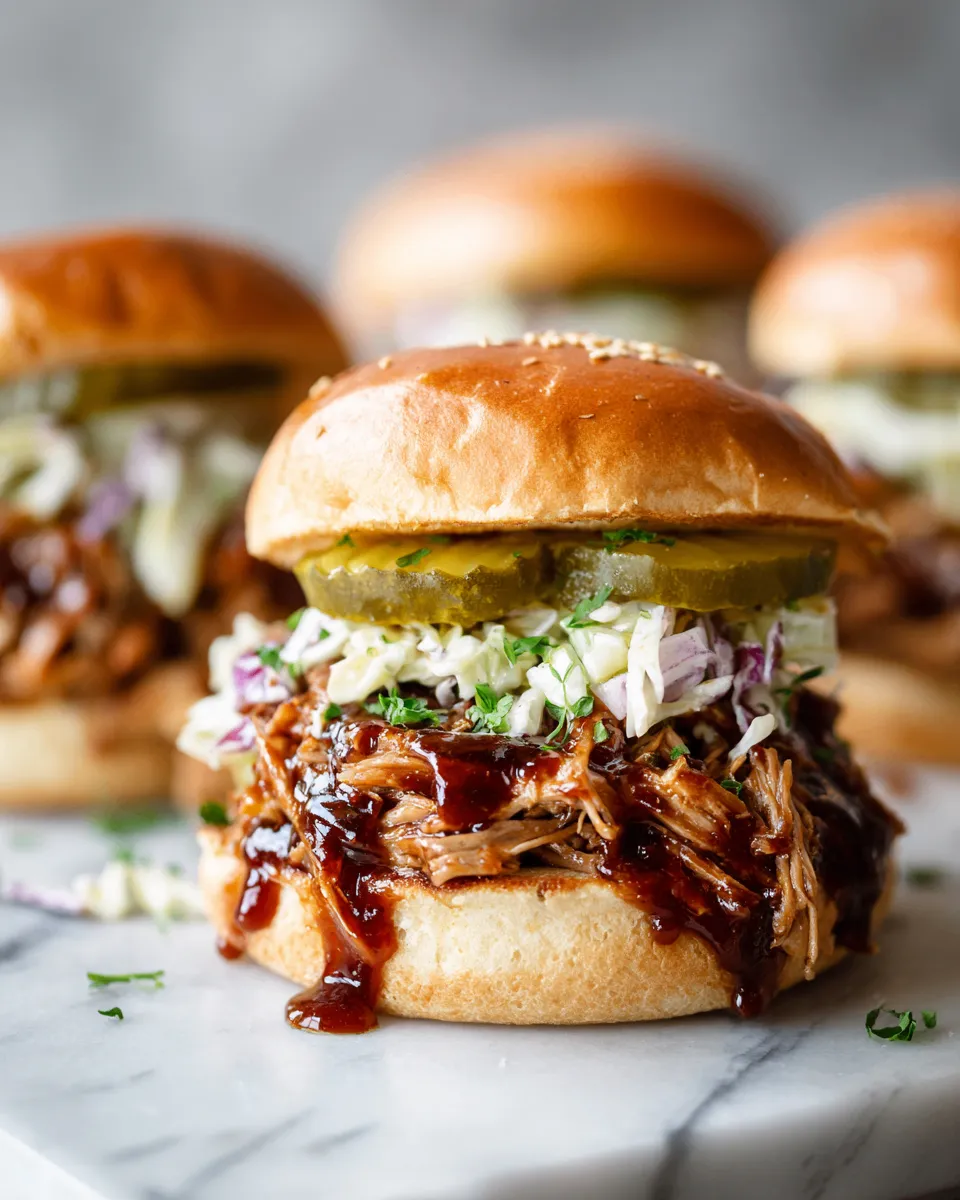 Sweet and spicy Dr Pepper pulled pork with tangy sauce, perfect for gatherings and holiday celebrations.