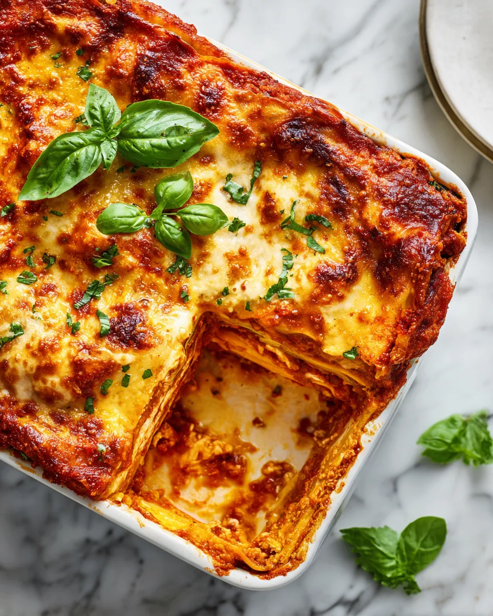 Delicious zucchini lasagna with ricotta and mozzarella, a lighter comfort food option for holiday meals