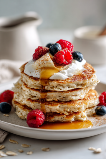 Discover delicious high-protein cottage cheese pancakes, fluffy and healthy breakfast option, perfect for meal prep and customization.