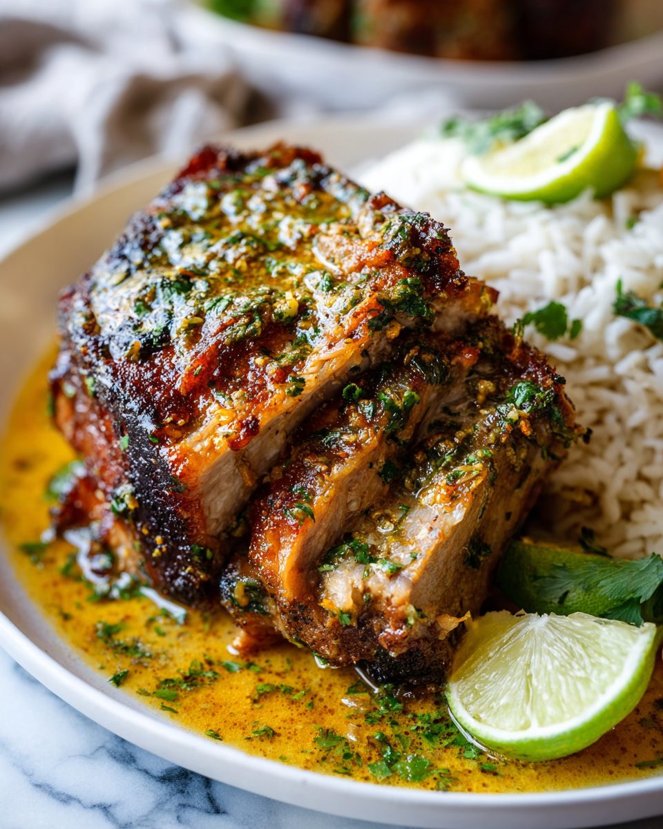 Delicious Cuban Mojo Pork slow-roasted to perfection with a citrusy marinade, perfect for holiday celebrations.