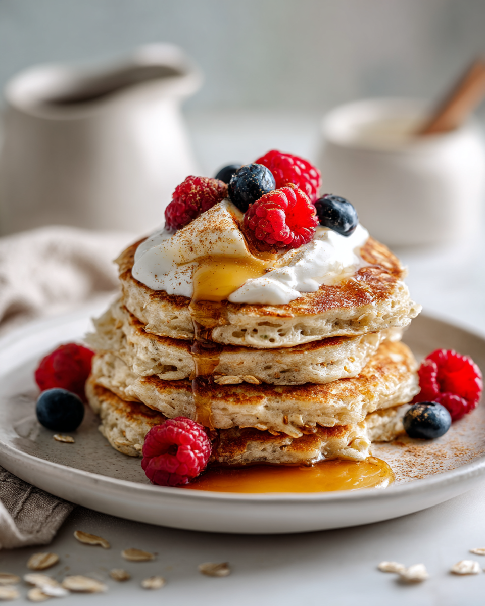 Discover delicious high-protein cottage cheese pancakes, fluffy and healthy breakfast option, perfect for meal prep and customization.