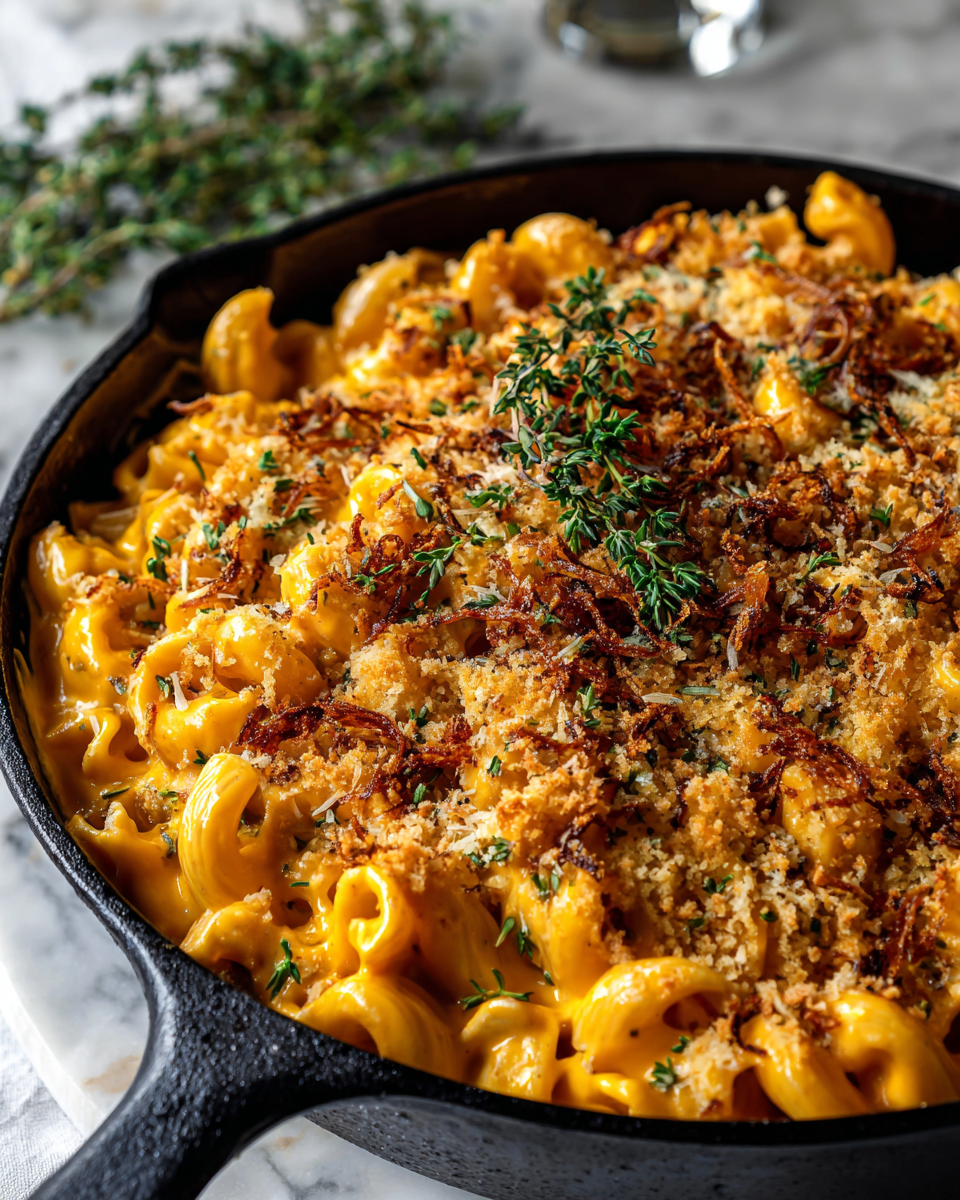Creamy one-pot pumpkin mac and cheese for a cozy fall meal