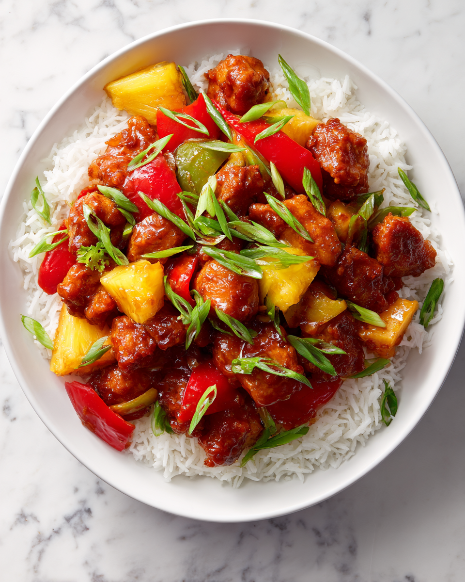 Delicious Sweet and Sour Chicken with Pineapple dish for festive gatherings